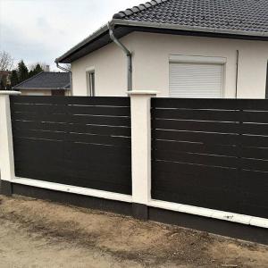  Villa WPC Fence Panels Security Composite Plastic Wood Fence Boards Manufactures