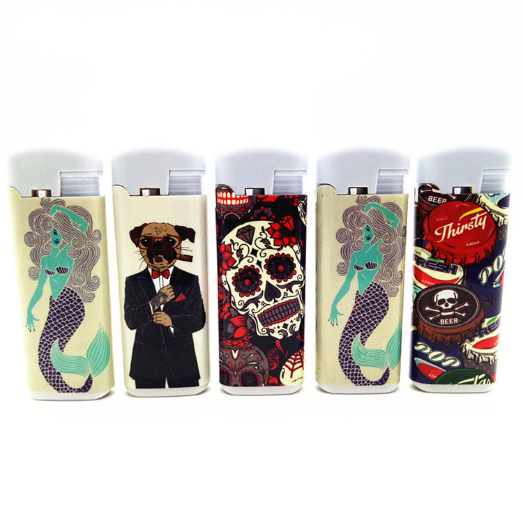 Custom Cool Cover Encendedor New Design High Quality Windproof Cigarette Electric Lighter