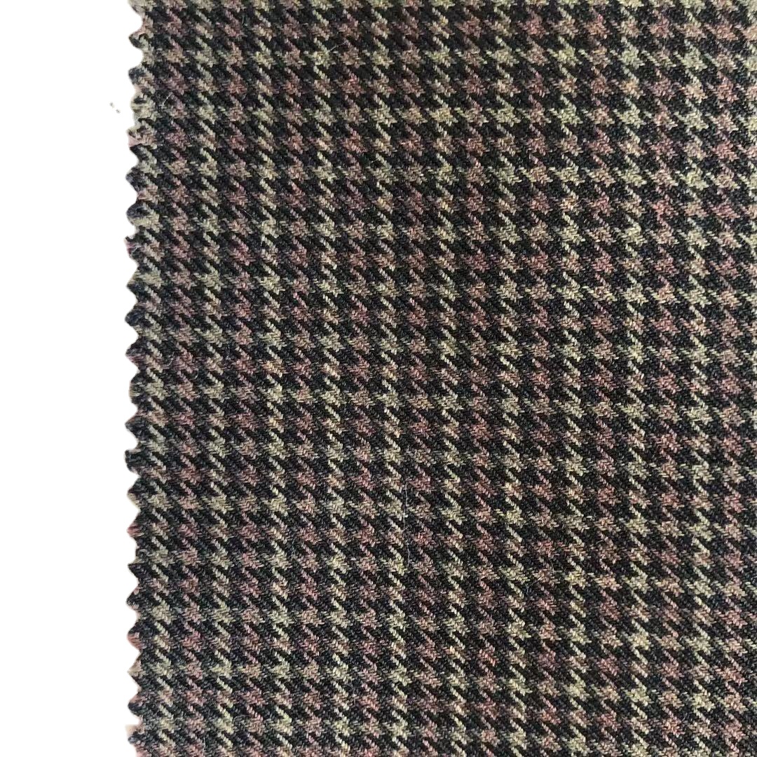 Houndstooth Polyester Yarn Dyed Check Plaid Fabric 100% Polyester for School Uniform