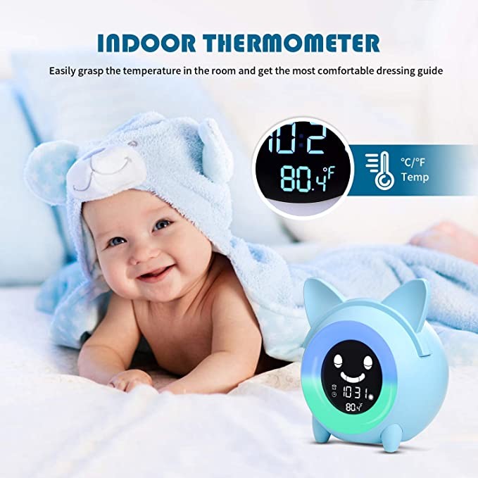 Green Frog Kids Alarm Clock 14.5*8.6*13CM wake up light ABS Material
