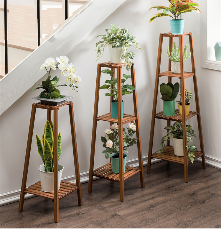 Natural Multi-layer Flower Stand for Balcony Living Room Home Decoration Potted Plant