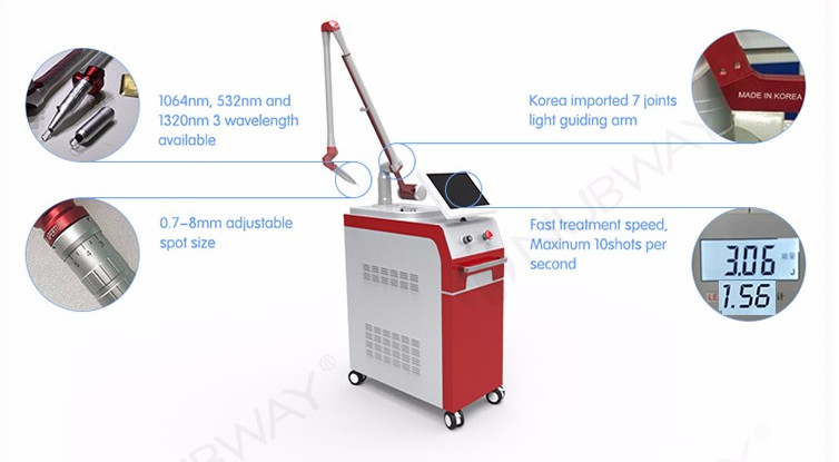 Skin rejuvation tattoo removal q switched nd yag laser