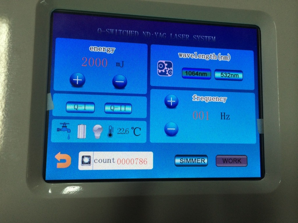 Medical Eo Active Tattoo Laser Removal Machine 2 Wavelength