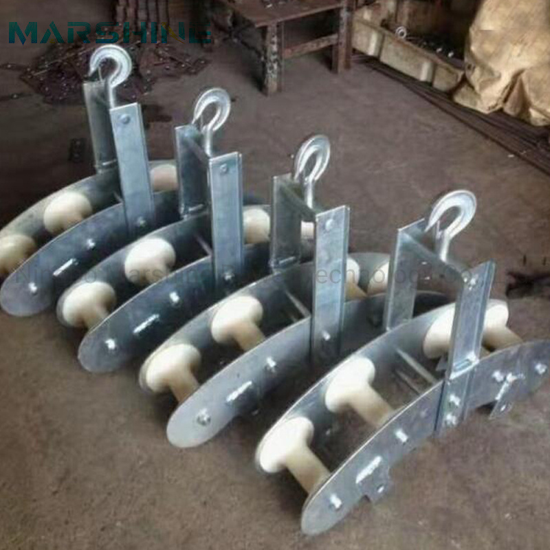 Cable Pulling Equipment Tube Rollers Opgw Fiber Optical Stringing Quad Cable Pulley Blocks