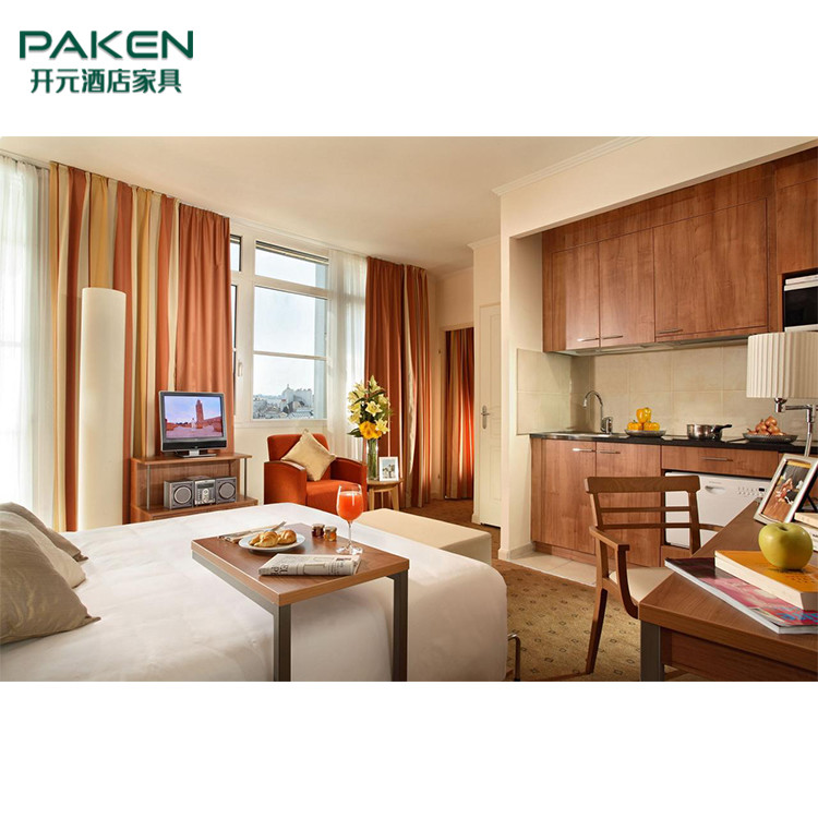E1 Grade Plywood Hotel Interior Luxury Bedroom Sets 3 Years Warranty