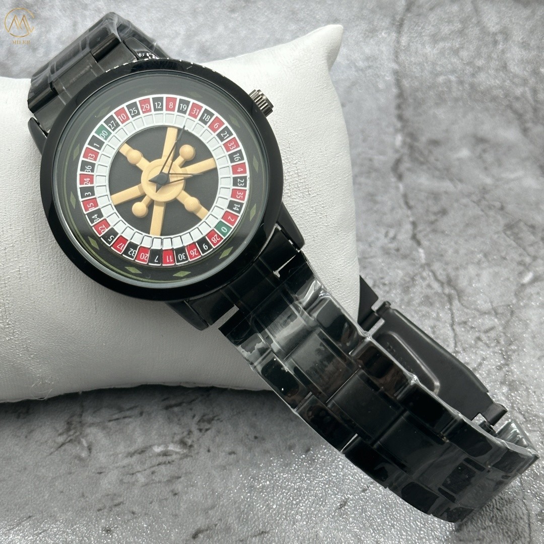 Factory Wholesale Colorful Rotating Table Fashion Watch With Stainless Steel Strap