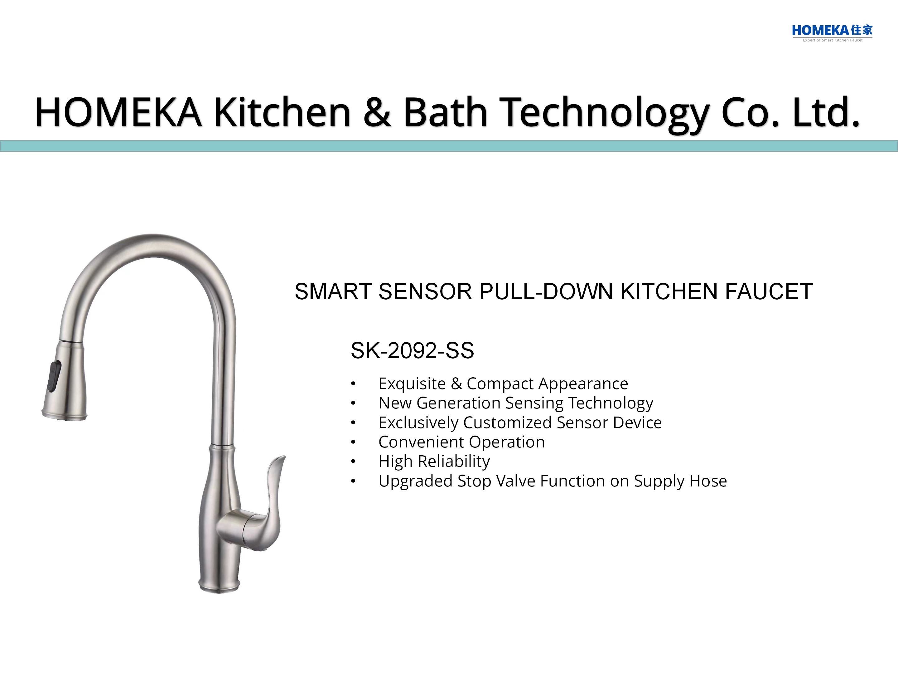 CUPC Hose Deck Mounted Kitchen Faucet Sus304 Solid Stainless Steel Taps
