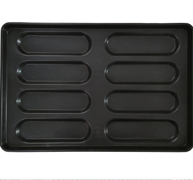 Rectangular Hot Dog Bun Baking Pan OEM Hamburger Bun Pans Bakeware