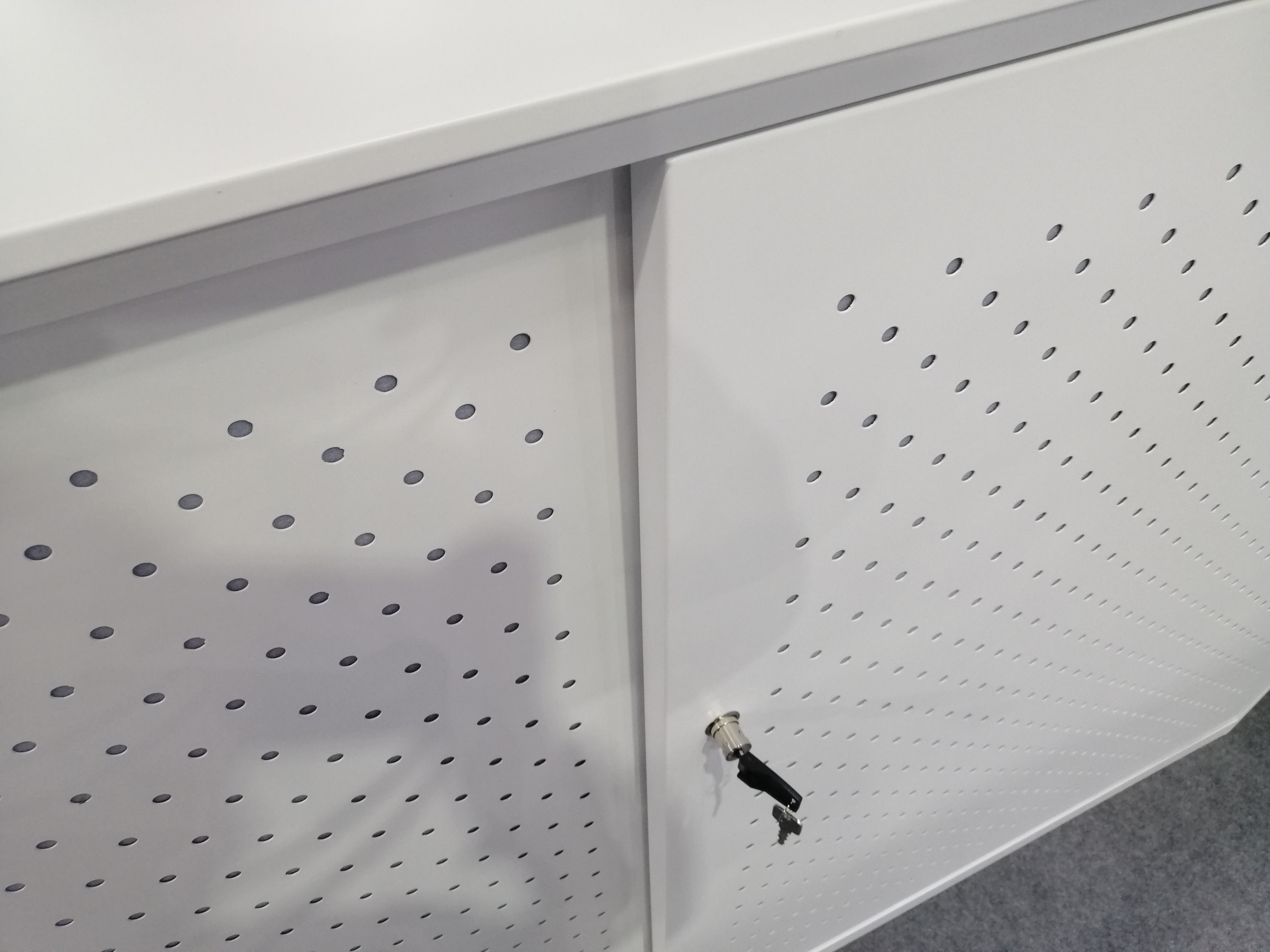 Acoustic Sliding Door Office Metal Cabinet 0.7mm Thickness