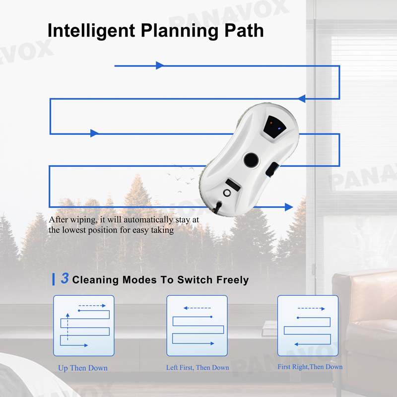 2800Pa Suction High Building Window Cleaning Robot with 80W Power and Remote Control