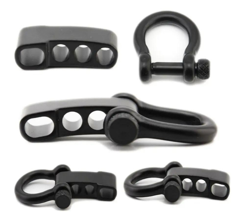 Stainless Steel Bow Shackle Adjustable Paracord Shackle with Screw Pin