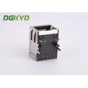 Right Angle shielded 8p8c Communication RJ45 port with Transformer, G/Y