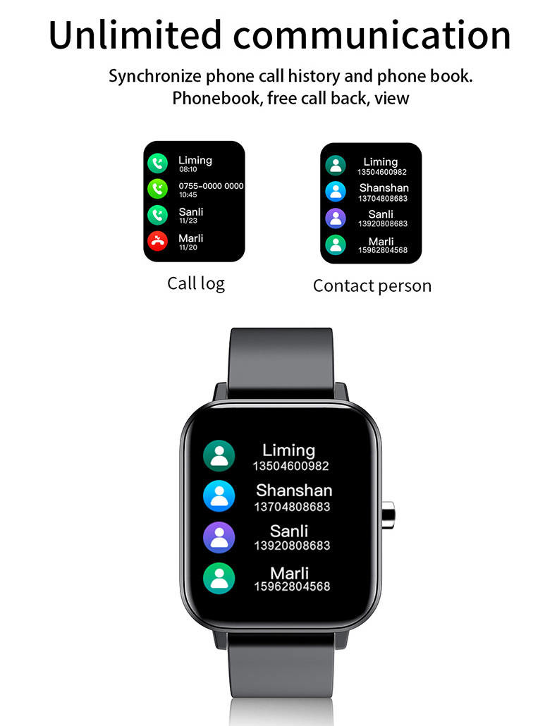 180mAh Bluetooth IOT Devices Fitness Smartwatch BT Music Calories Burn For Workout