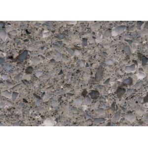 Crystal Gray Sparkle Engineered Stone Kitchen Countertops , Artificial Quartz Countertops