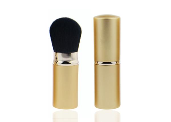 Beautiful Retractable Blush Brush Synthetic Hair Makeup Brushes Pink Zipper