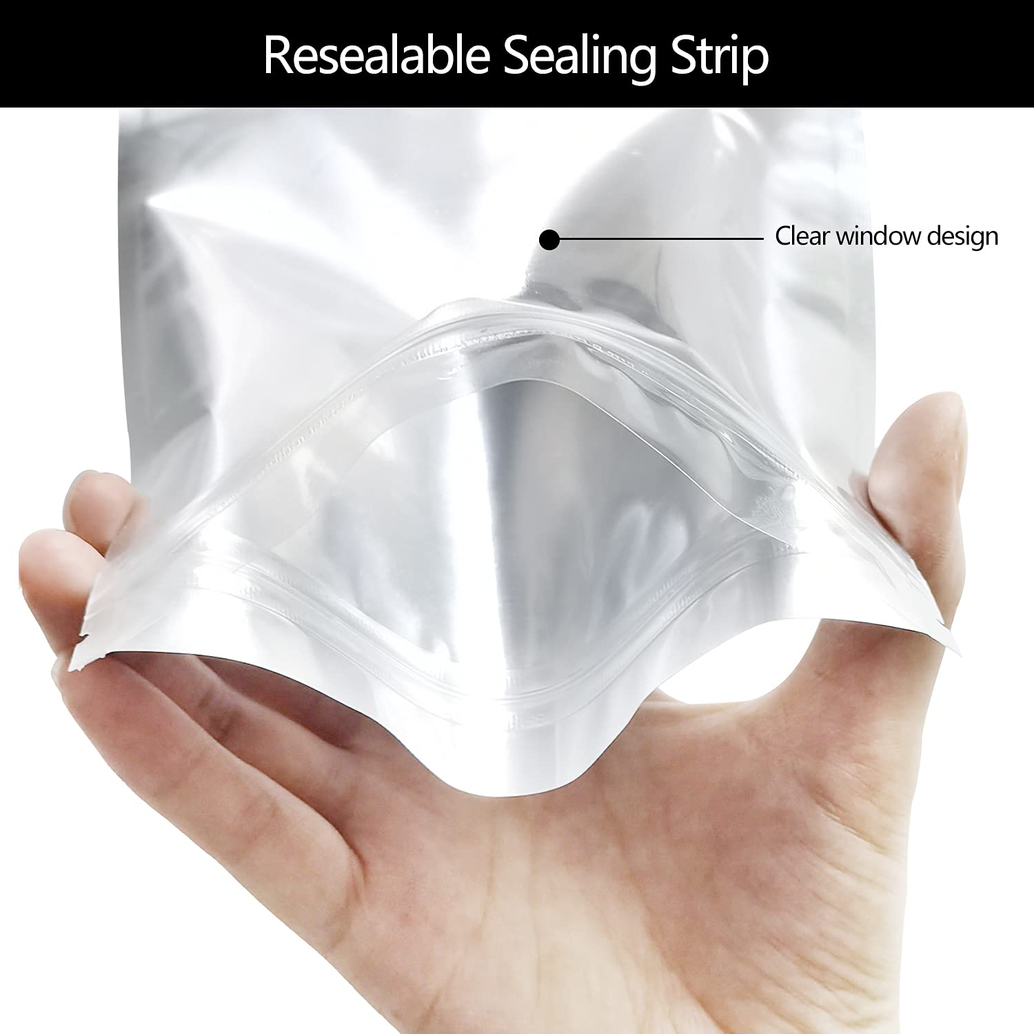 Smell Proof 3.5 Resealable Plastic Food Unique Shaped Mylar Bags PET AL