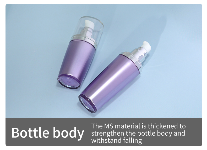 Spray Pump Cap Customized Luxury Acrylic Lotion Bottle Set for Cosmetic Packaging and MS Body Material