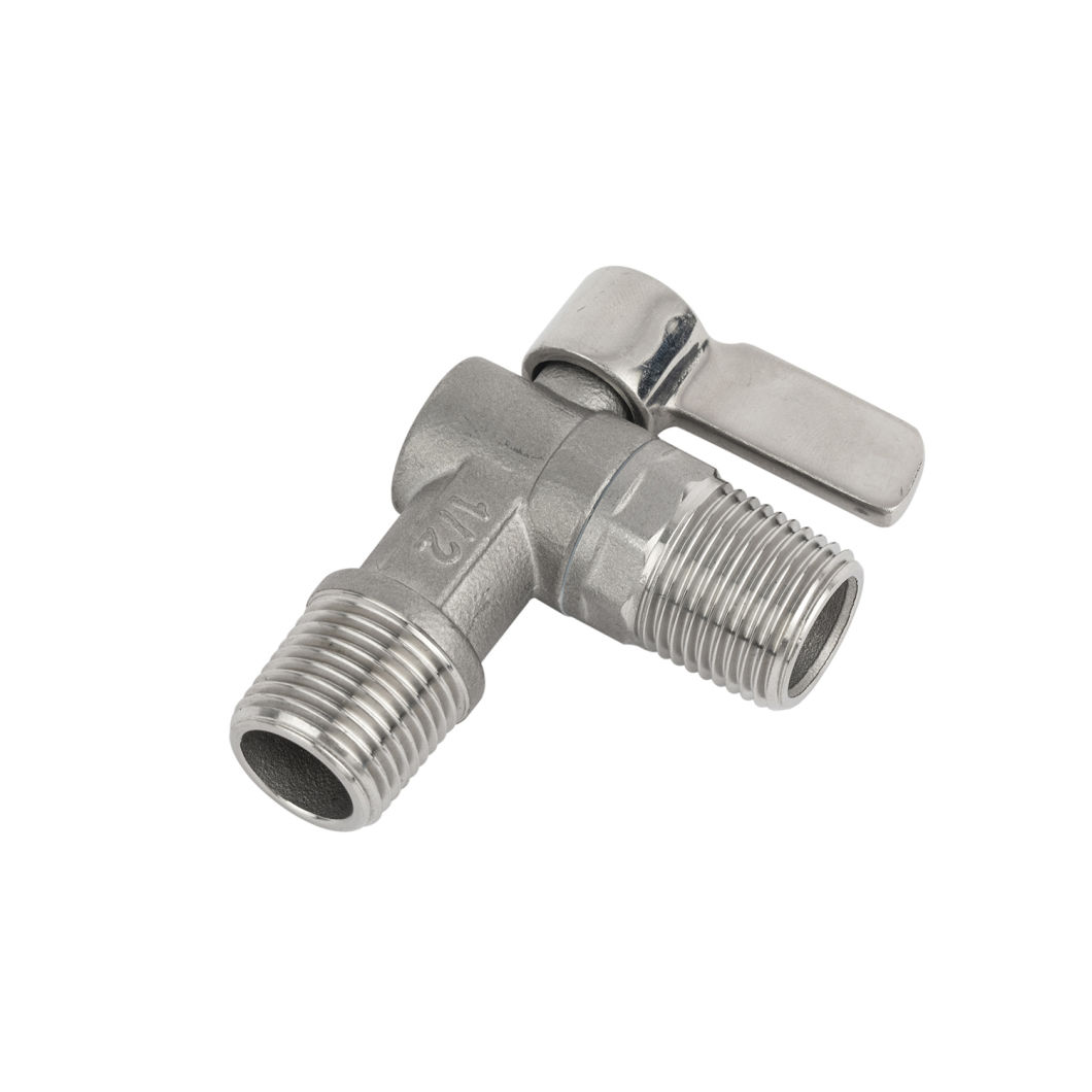 Angle Water Meter Ball Valve with Stainless Steel Butterfly Handle