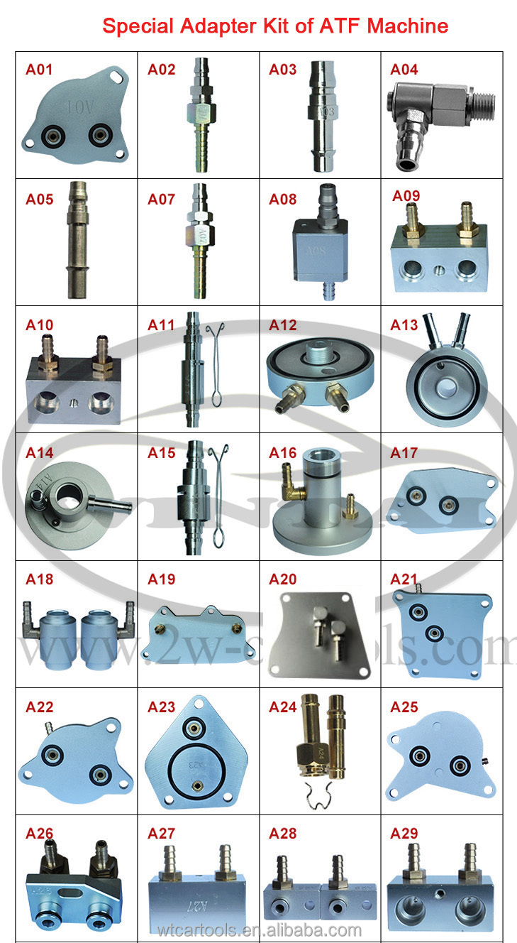 105 Models Transmission Fluid Adapter Kit For ATF oil Exchanger Machine