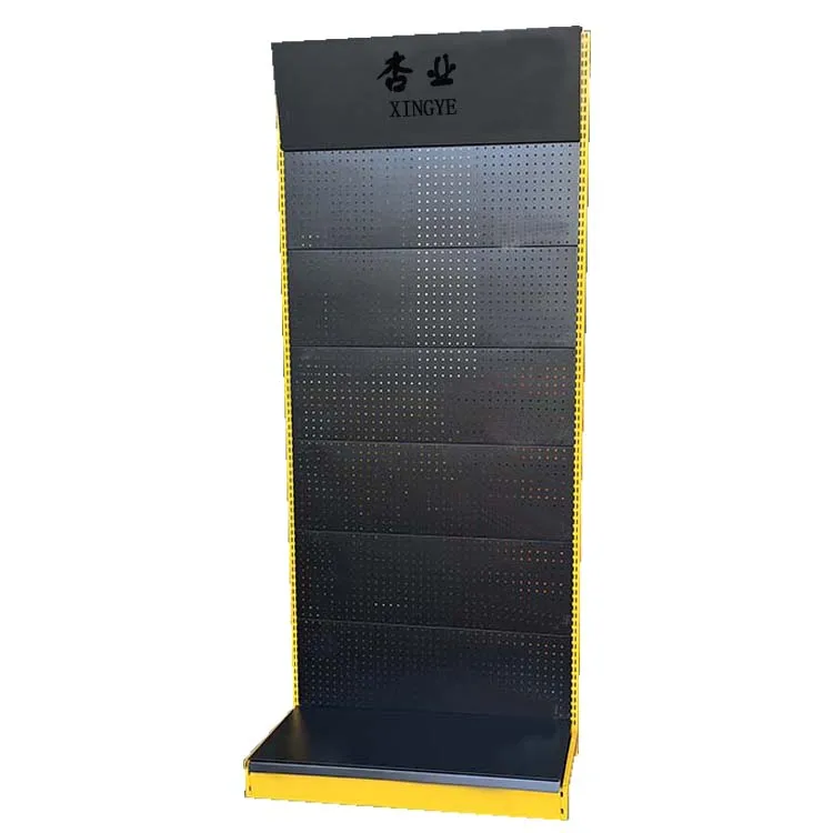 Factory custom color size black hole back board fair display shelf exhibition sample display rack fishing gear display shelf