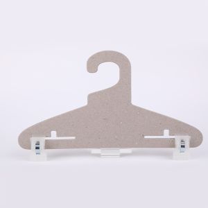 Recycled Paper Pants Hangers with Clips , Cardboard Clothes Hangers Customizable