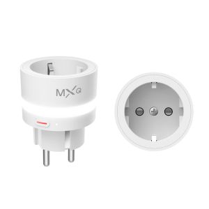 MXQ Eu Led Indicator 10A App Controlled Plug Socket Compact Design WiFi Enabled