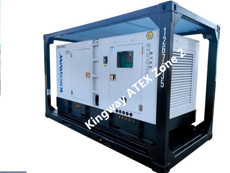 ATEX Certified Zone 2 60KVA Silent Diesel Generator Set Integrated Lifting Frame