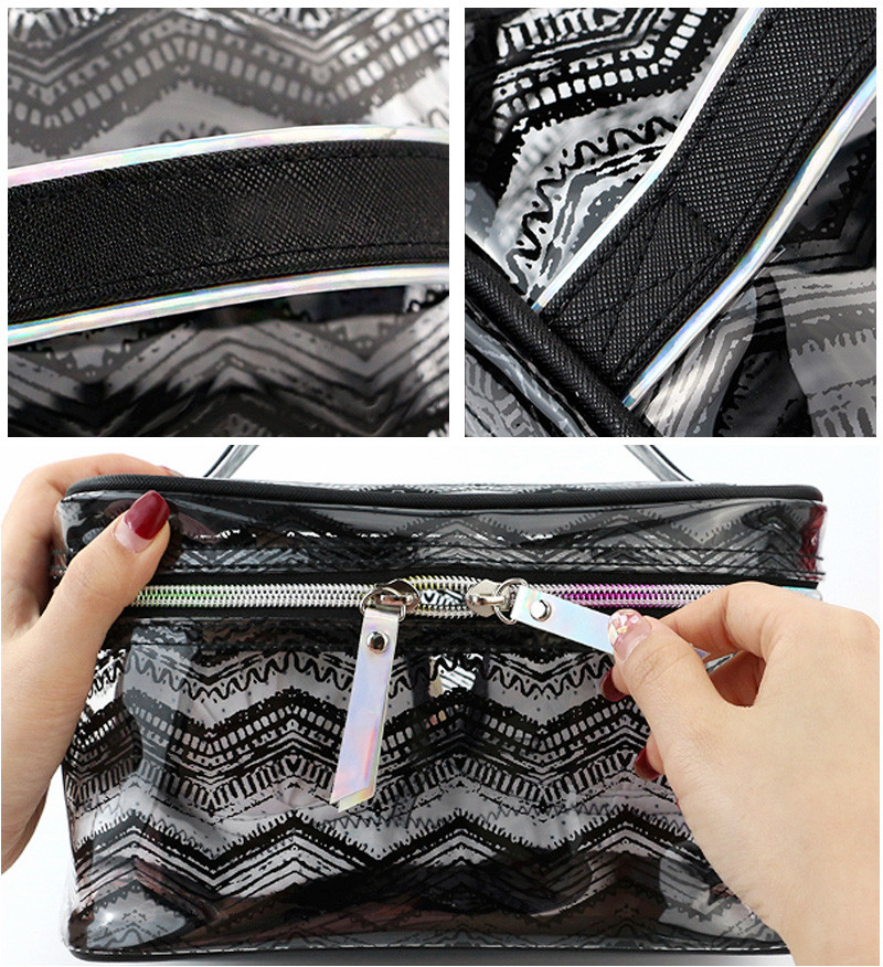 Waterproof Clear PVC Clear Cosmetic Toiletry Bag