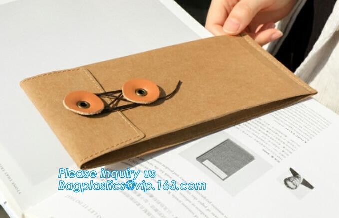 Button String Custom Tyvek Envelopes, packaging gift white tyvek envelope, tyvek dupont envelop bag file folder bagease