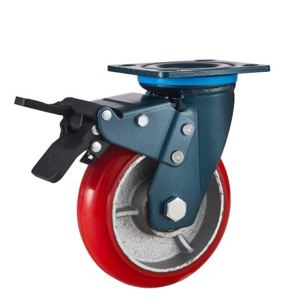 Quality 4 Inch PU Wheel Caster with Swivel Top Plate Heavy Duty Silent and Smooth Rolling for Industrial and Furniture for sale