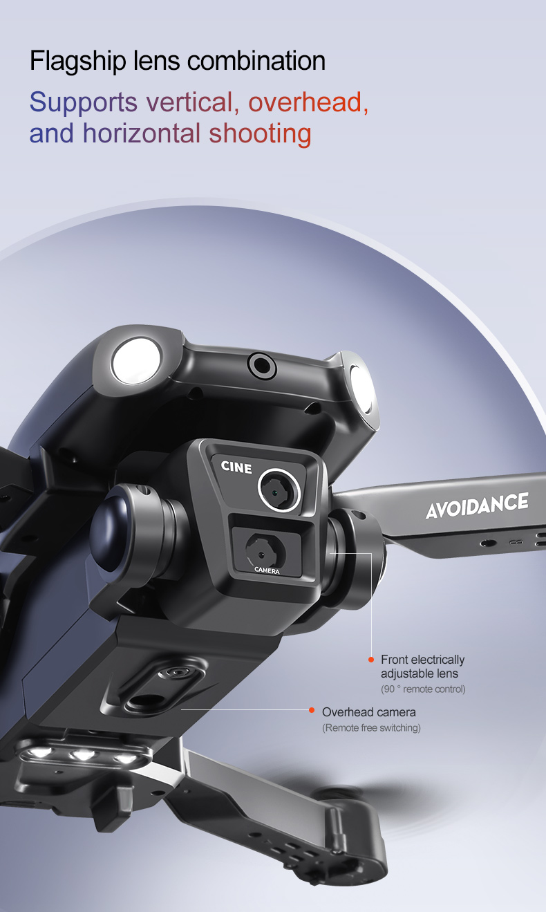 2024 D3 Air Drone LED Light 360-degree Tumbling Headless Mode Optical Flow Positioning Foldable RC Drone for Beginners