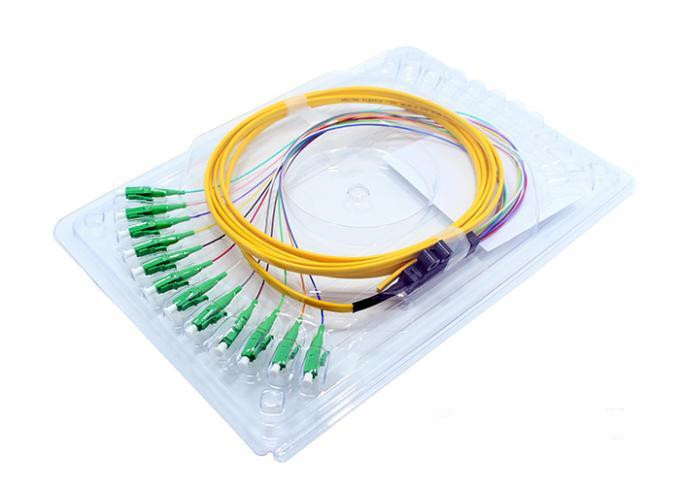 12 Stand OS2 Standard LC APC 9/125μm Fiber Optic Pigtail