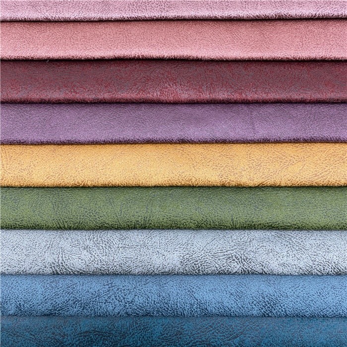 Soft Faux Leather Home Textile Suede Sofa Fabric Knitting