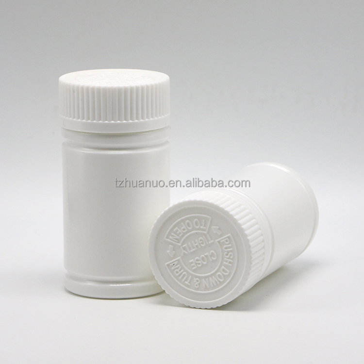 120ml Round PE Plastic Bottle with Screw Cap for Pill Capsule Tablet Medicine Supplement