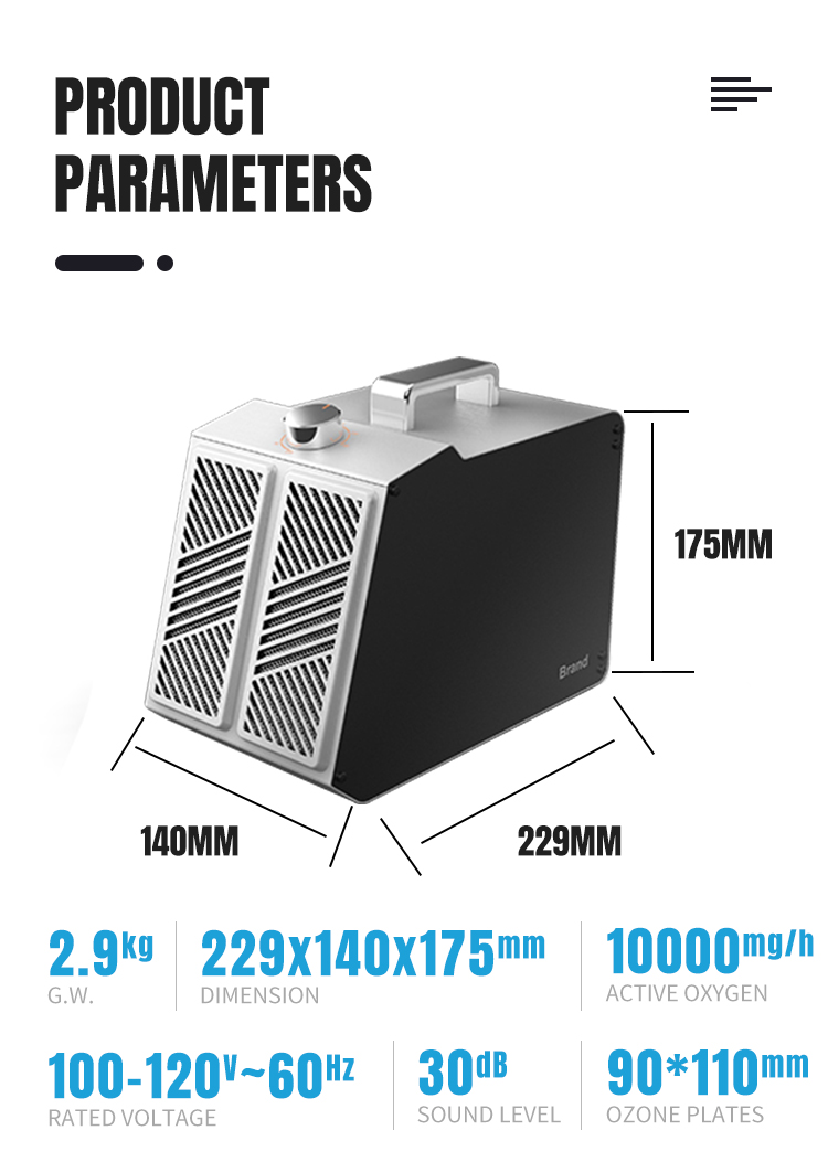 40000 mg/h Ozone Generator Machine Ionizer O3 Air Purifiers For Home Smoke Remover