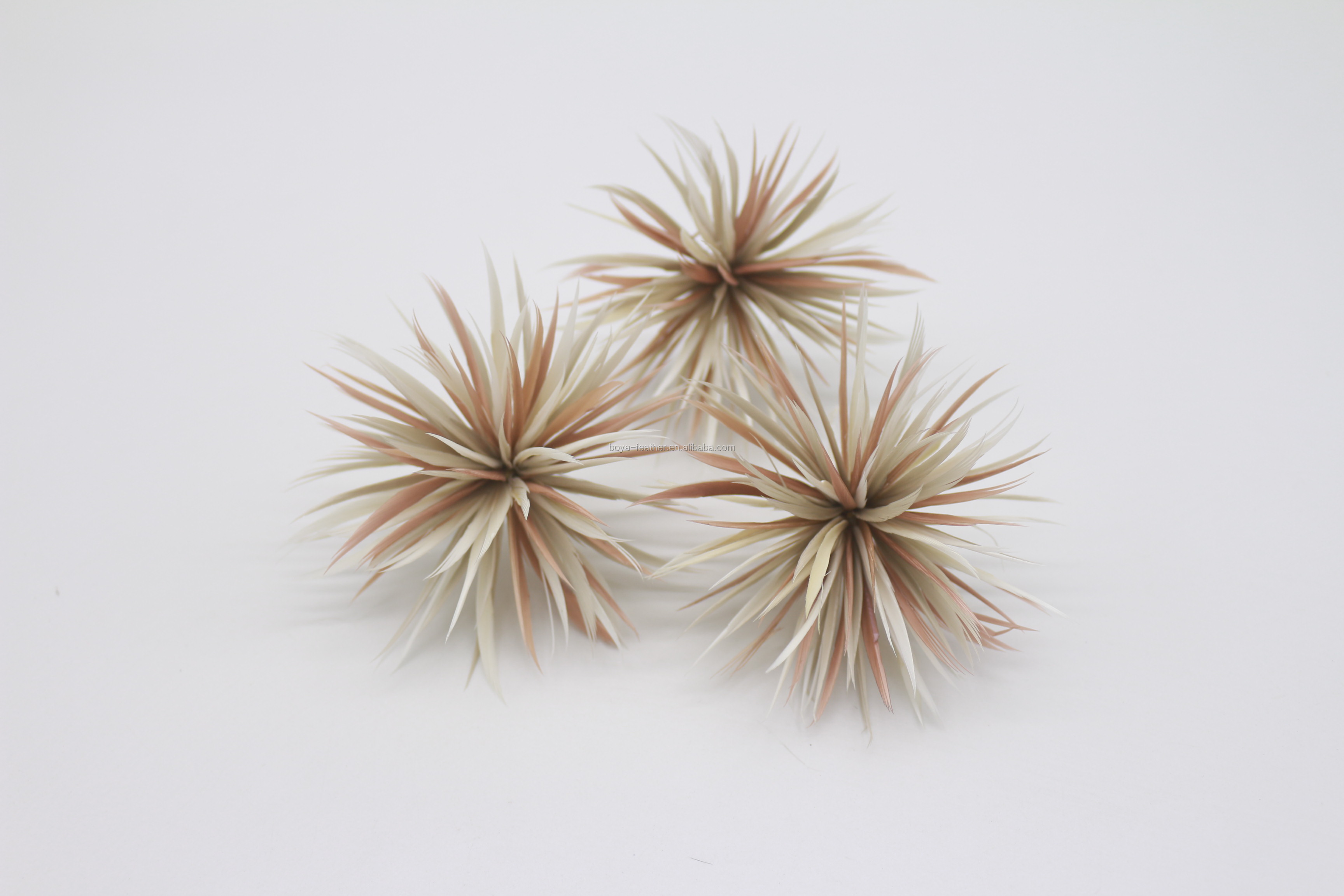 5*10 cm Goose Biot Feather Flower Mount with Wire Accessory