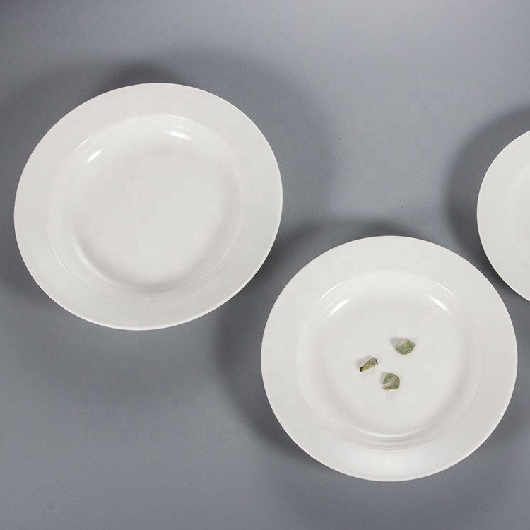 Hotel Tableware Supplier One Stop Purchase Dinnerware Porcelain Round Dinner Plate Buffet Dishes Ceramics Main Course  Plates