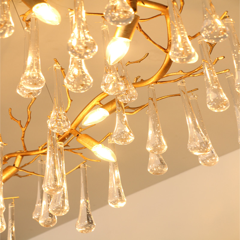 40W Luxury Crystal Ceiling Lights Hanging Mounted 110V - 240V
