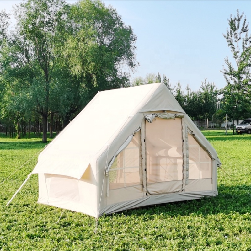 High quality portable folding waterproof double-layer air conditioner inflatable house tent for outdoor camping and travel