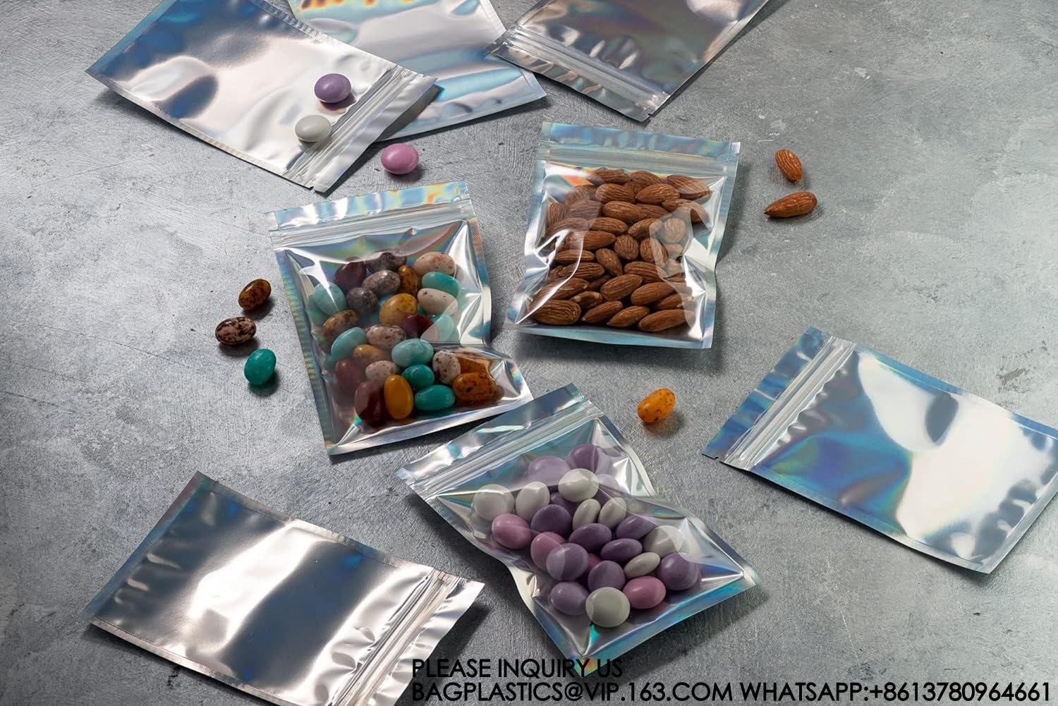 Holographic Bags, Pouch Bags, Package Bags, Smell Proof Bag, 4x6 Mylar Bags Food Storage, Coffee Storage, Candy Bags
