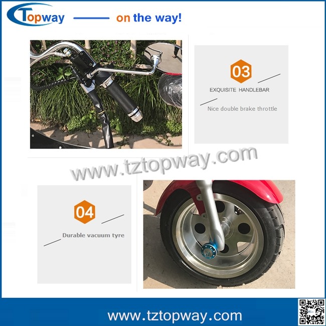 Multi color blue/red/white/black/flag City CoCo harley scooter 1000W with fat tire