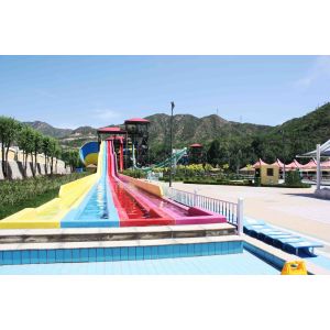 Large - scale Custom Family Water Slides with Galvanized steel Material