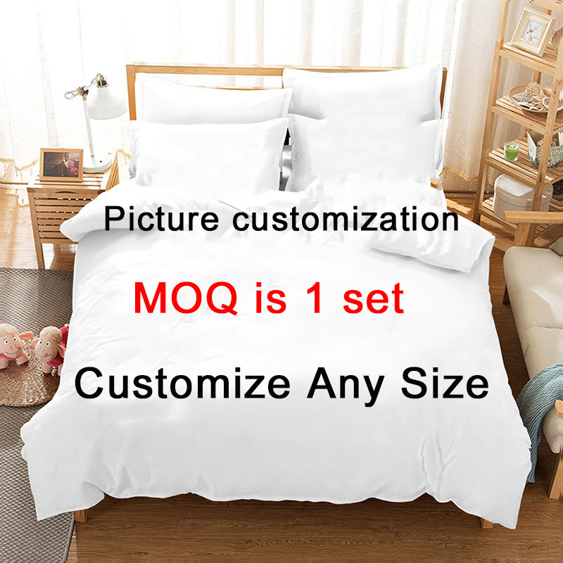 Customization 400TC 3D Printing Polyester Cotton Bedding Sets in 200*200 Fabric Density