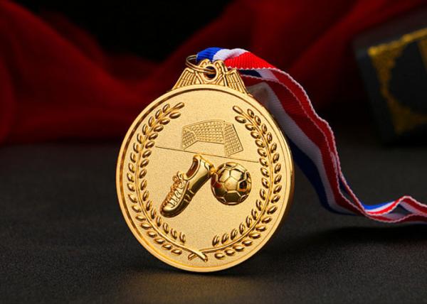 Double - Sided Metal Custom Sports Medals , Kids Football Medals Customs Service