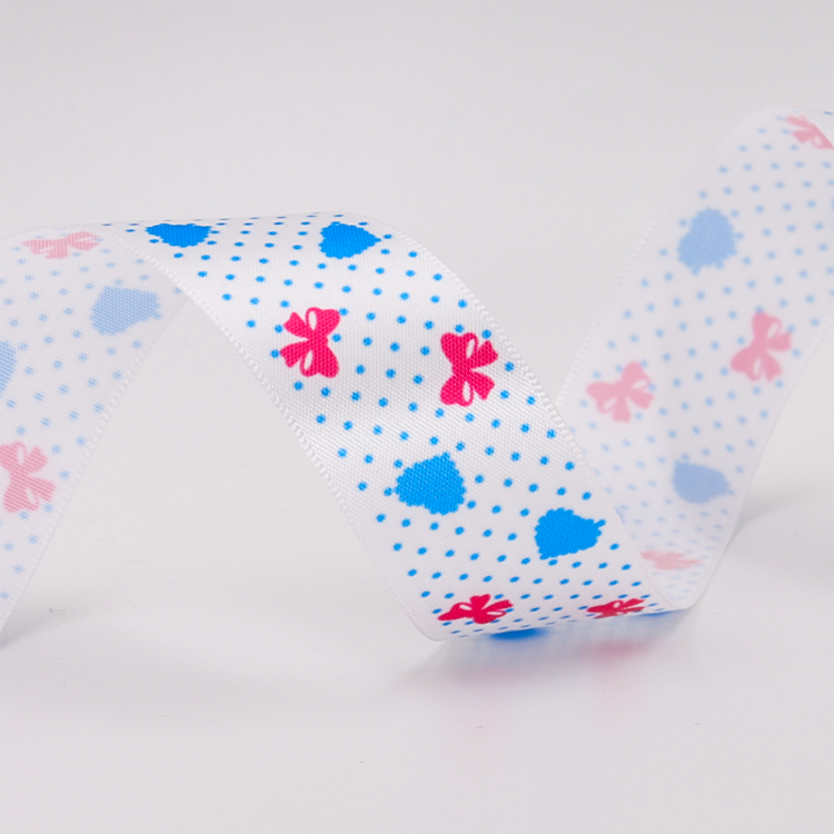 High Durability Decorative Satin Ribbon With Silk Screen Printing Technics