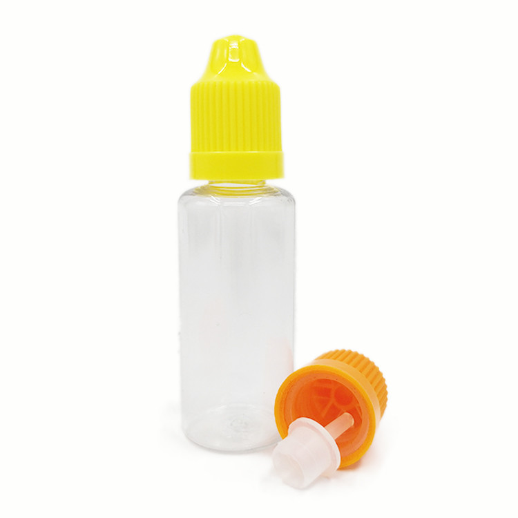 Custom Printed PET Round E Liquid Bottles With Childproof Cap