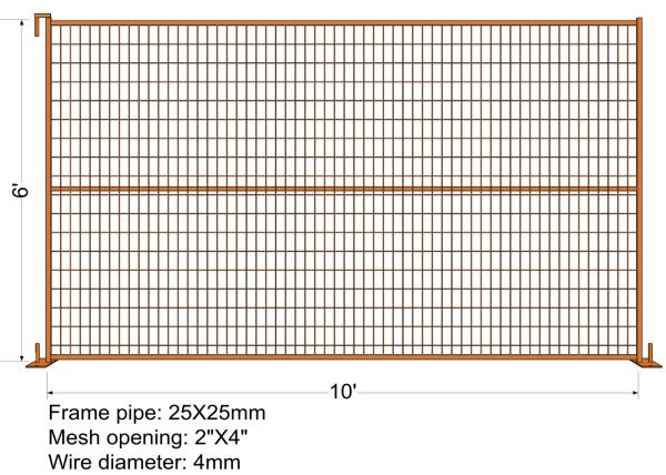 “VICORIA SECRET” TEMPORARY FENCE H6’/1830mmxL10’/3050mm mesh Aperture 2”x4”