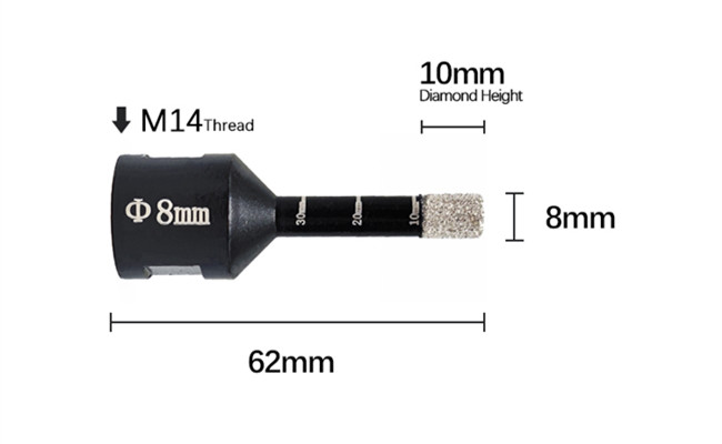 45Mn Diamond 6mm 12mm 14mm Masonry Drill Bit Set For Power Drill