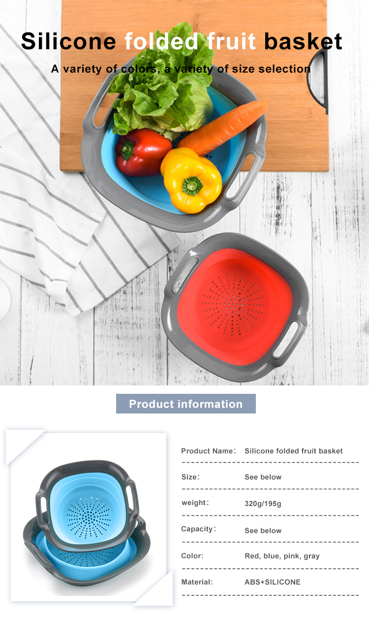 Kitchenware Collapsible Silicone Folding Sink Drain Basket