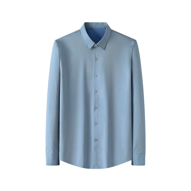 Formal Men's Plus Size Shirt with Viscose Lining and Long Sleeves in Polyester Cotton